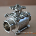 Manul iso standard food grade ball clamped valve